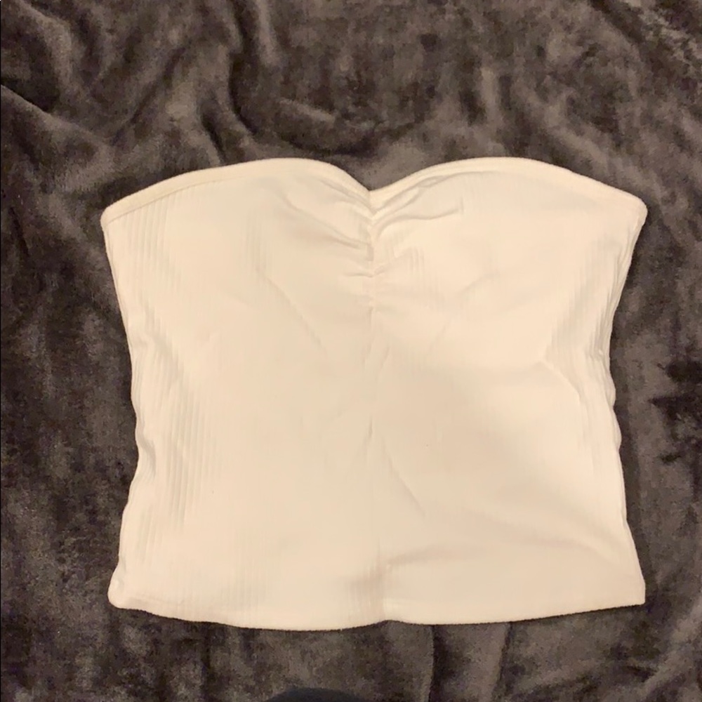 Plain white tube top